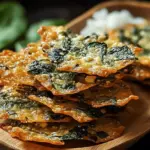 Delicious Mediterranean spinach and feta crisps served with tzatziki sauce, perfect for healthy snacking and gatherings.
