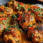 Spicy Brazilian coconut chicken served with rice and grilled vegetables, garnished with cilantro